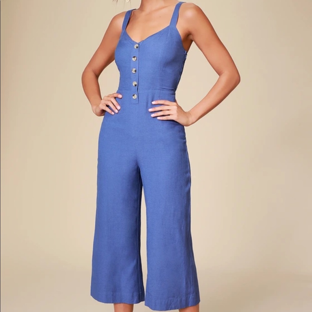 Denim Blue Wide Leg Jumpsuit